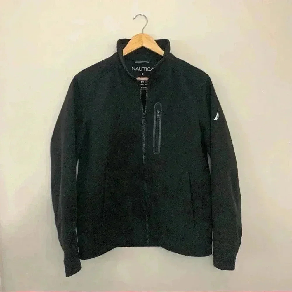 Nautica black rain resistant jacket